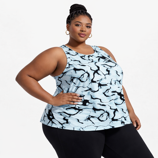 Plus Size Camo Sports Tank