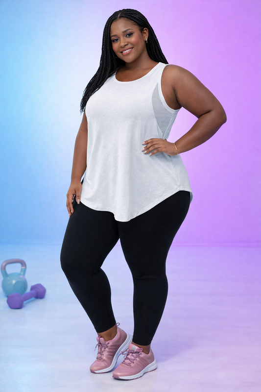 Plus-Size Mesh Workout Tanks – 3 Pack Value