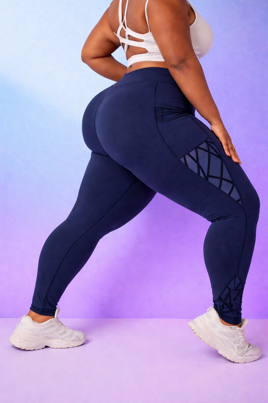 Plus-Size Asymmetrical Tummy-Control Leggings